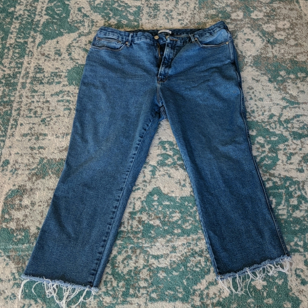 Good American high rise mom jeans